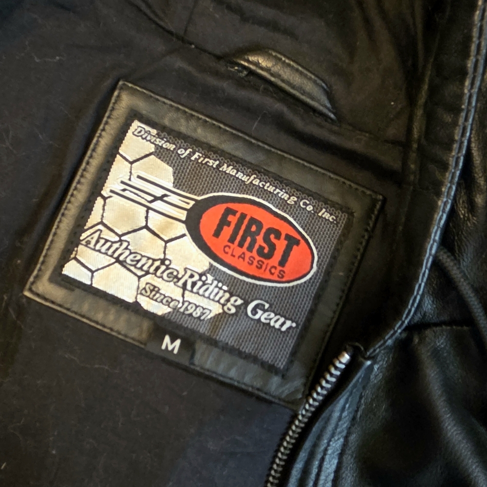 First Classics Black Leather Jacket Medium - image 4